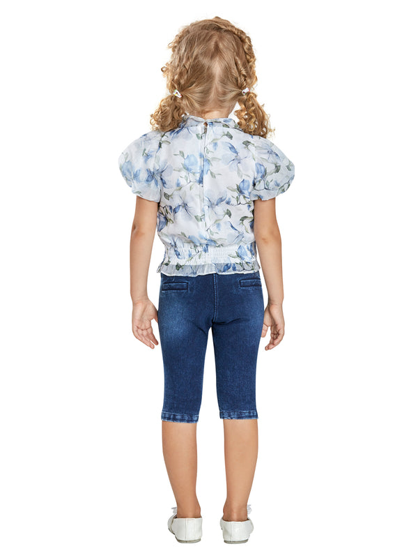 Peppermint Girls Textured Capri with Top 14739 2