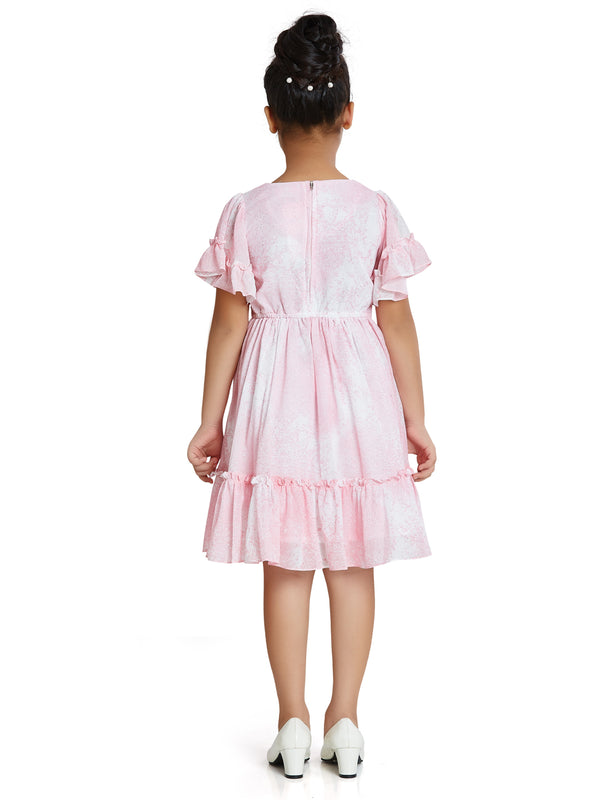 Girls Abstract Print Dress 15014