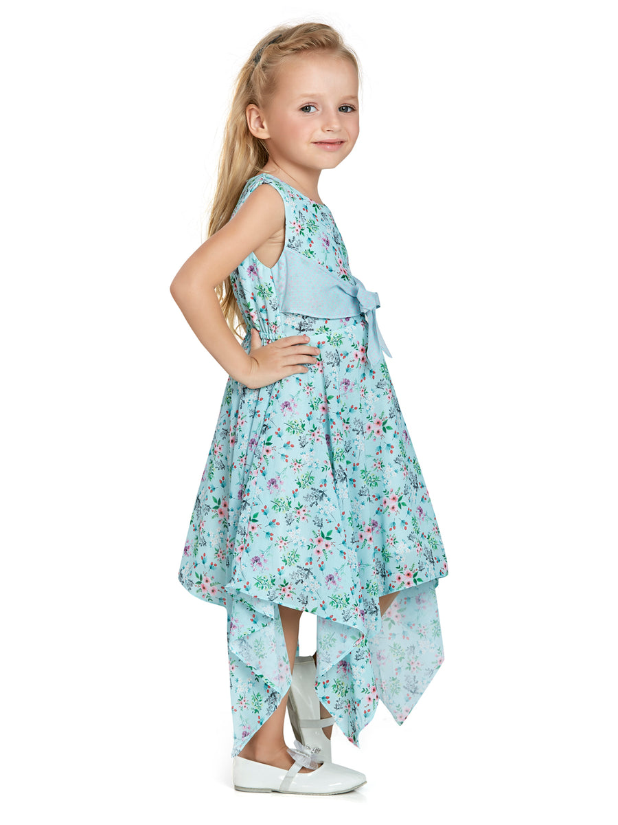 Girls Floral Print Dress 17764
