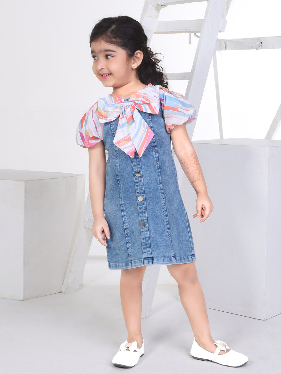 Girls Denim Dress 16783