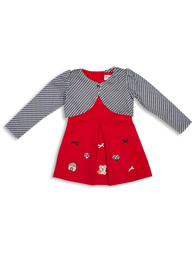 Peppermint Girls Checkered Dress with Shrug 14291 1