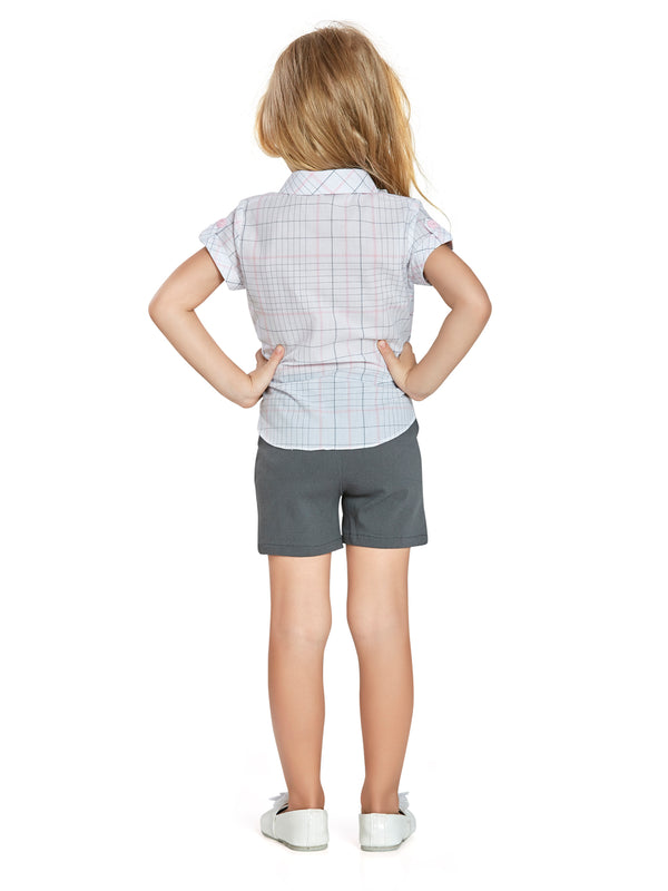 Peppermint Girls Checkered Shorts with Top 14744 2
