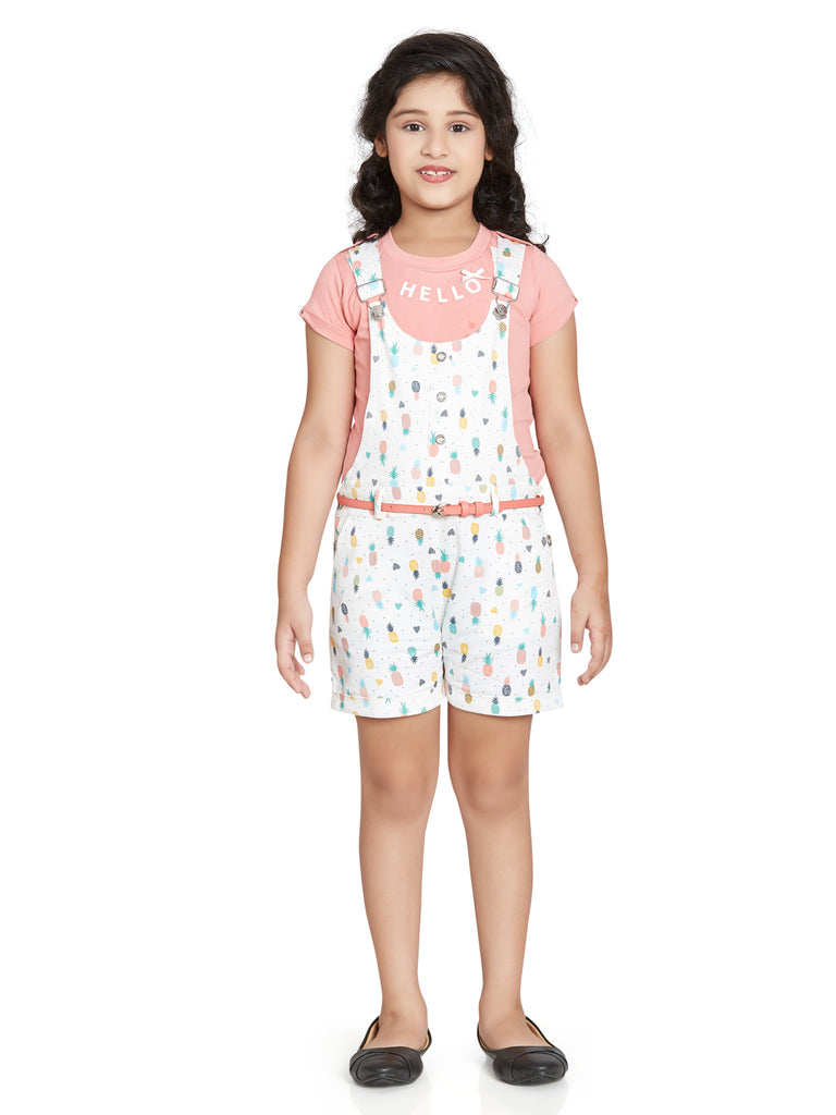 Girls Casual Dungaree Belt with Top 14800