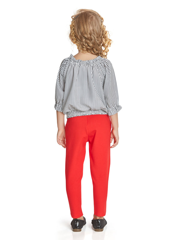 Peppermint Girls Striped Top with Jegging 15060 2