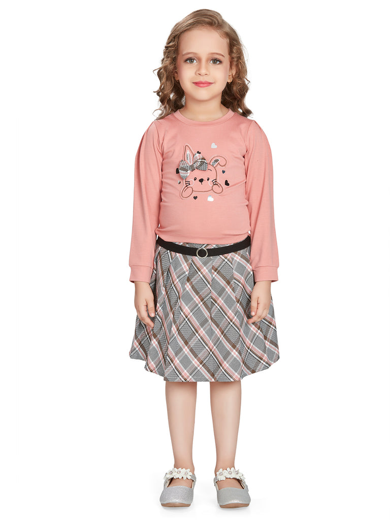 Girls Yarn Dyed Skirt with Top 15102