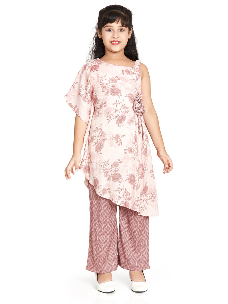 Peppermint Girls Floral Print Dress with Pant 15121 1