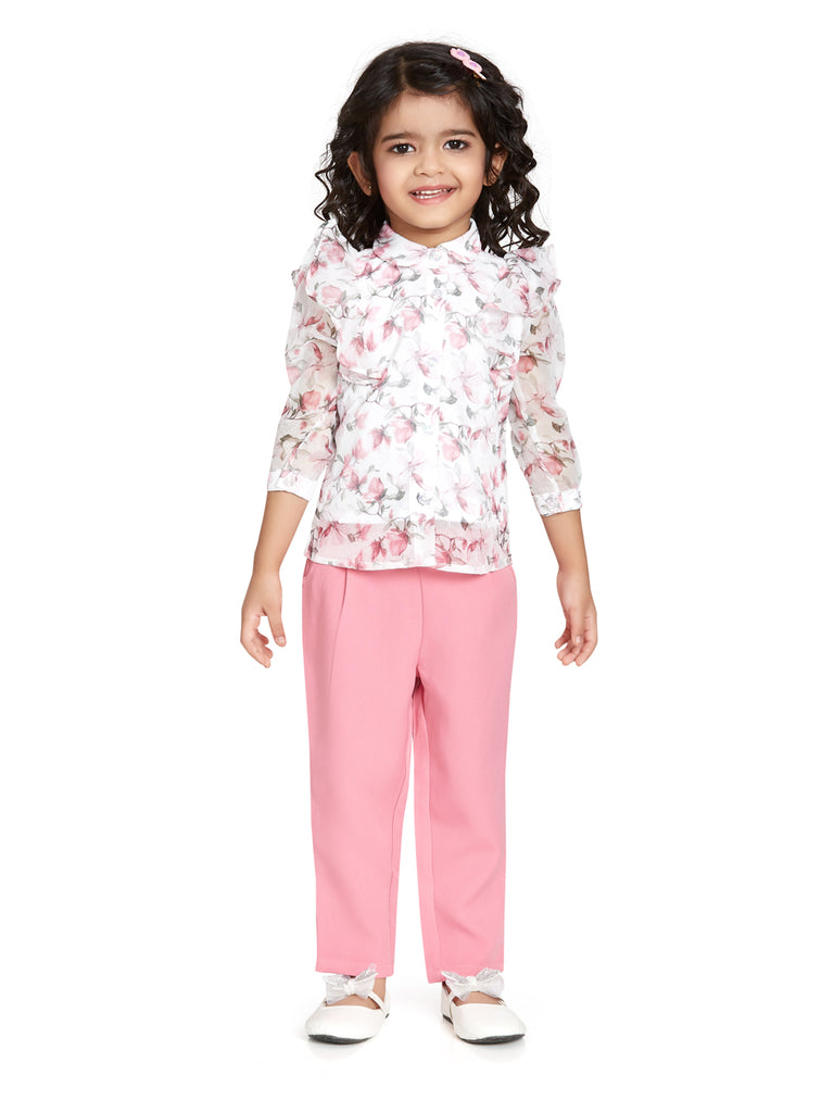 Peppermint Girls Floral Print Pant with Top 15128 1