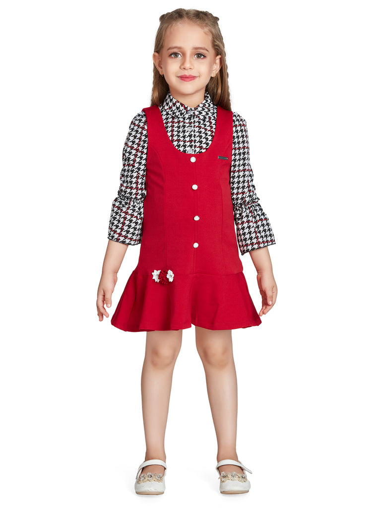 Peppermint Girls Checks Dungaree with Top 15187 1