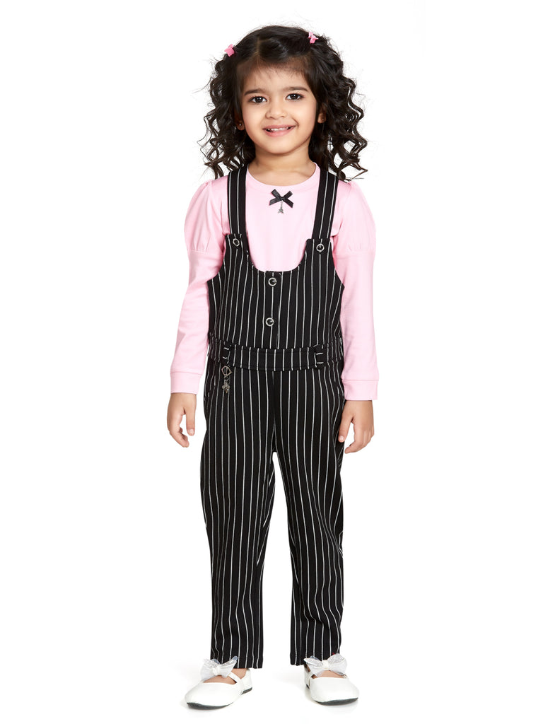 Peppermint Girls Yarn Dyed Dungaree with Top 15250 1