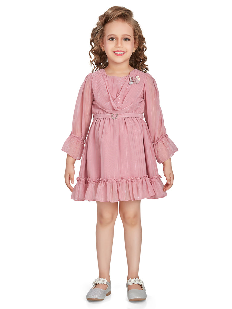 Peppermint Girls Striped Dress with Belt 15296 1