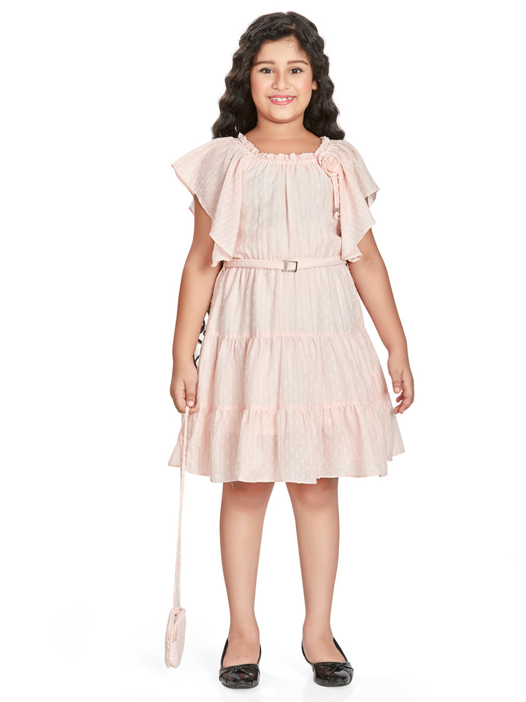 Girls Textured Dress 15490