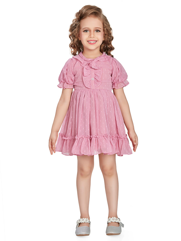 Girls Textured Dress 17968