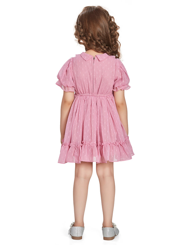 Girls Textured Dress 17968