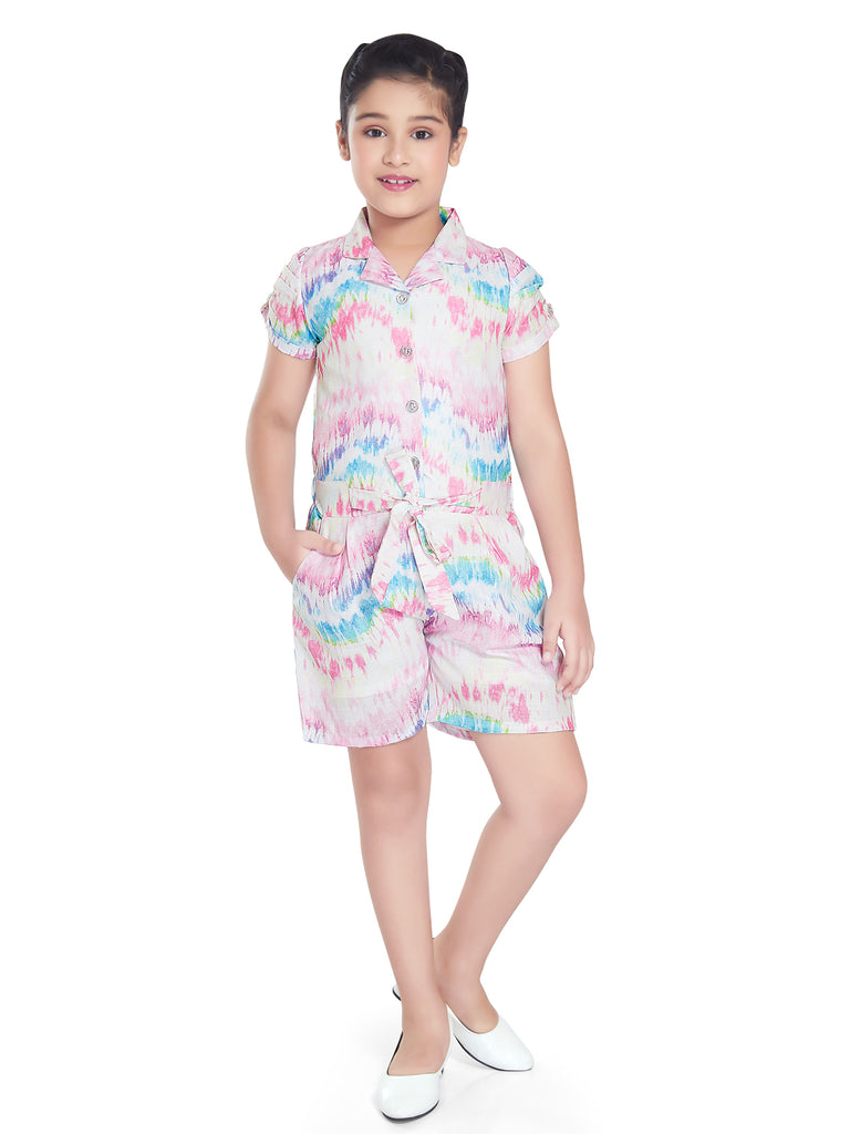 Girls Abstract Print Jumpsuit 15758