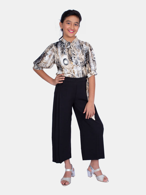 Girls Abstract Print Pant with Shirt 15904
