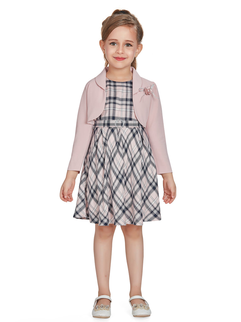 Peppermint Girls Checkered Dress with Jacket 16110 1