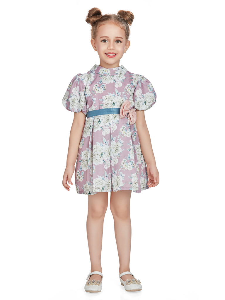 Peppermint Girls Floral Print Dress Belt with Hairclip 16114 1