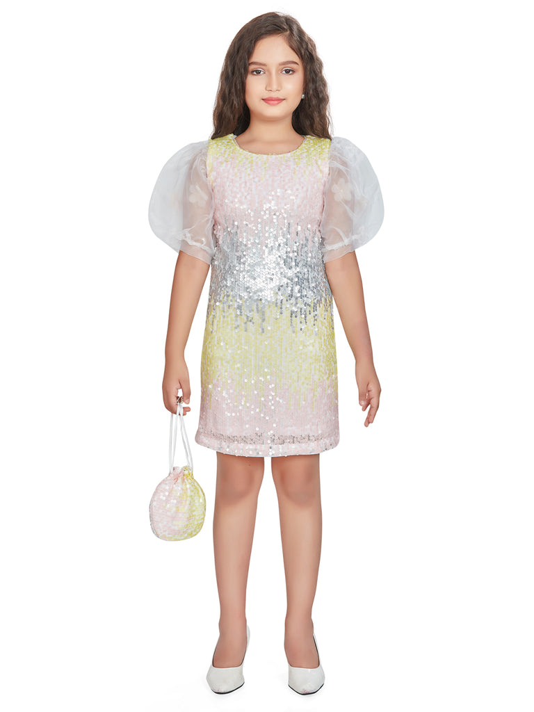 Peppermint Girls Sequins Dress with Purse 16140 1
