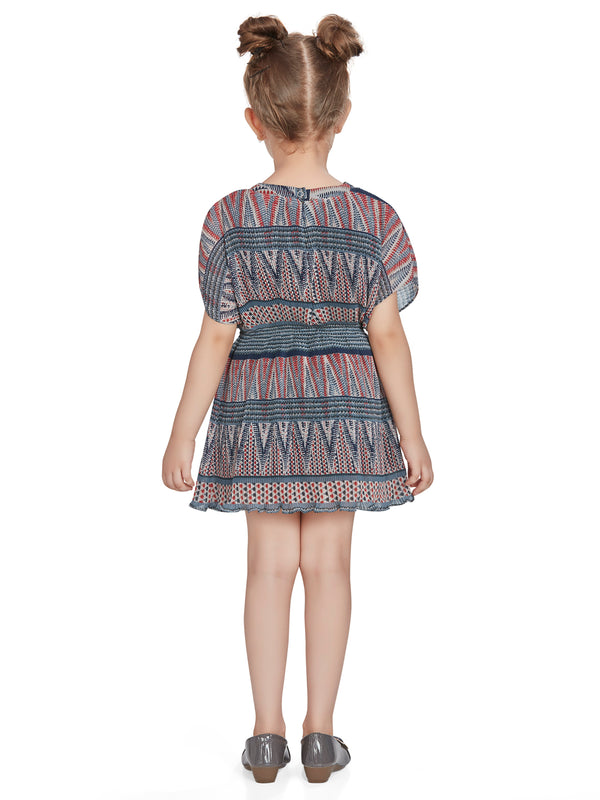 Girls Geometric Print Dress 16141