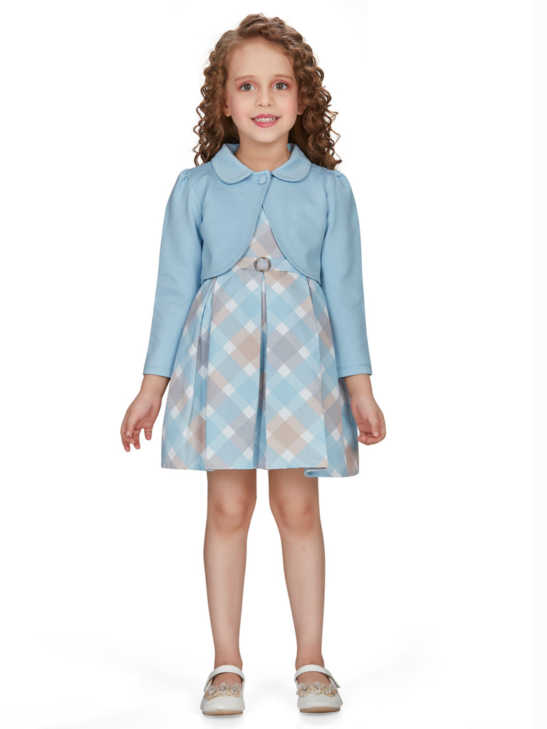 Peppermint Girls Checkered Dress with Jacket 16214 1