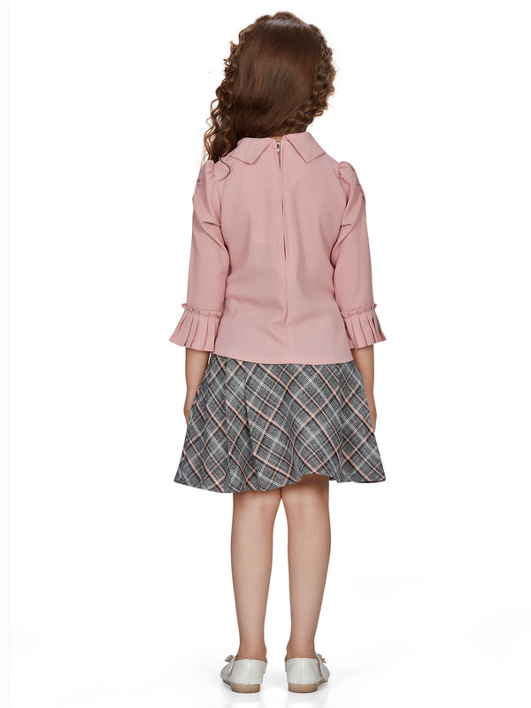 Peppermint Girls Yarn Dyed Top with Skirt 16216 2