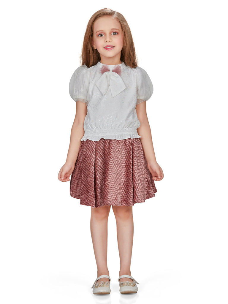 Girls Foiled Top with Skirt 16241