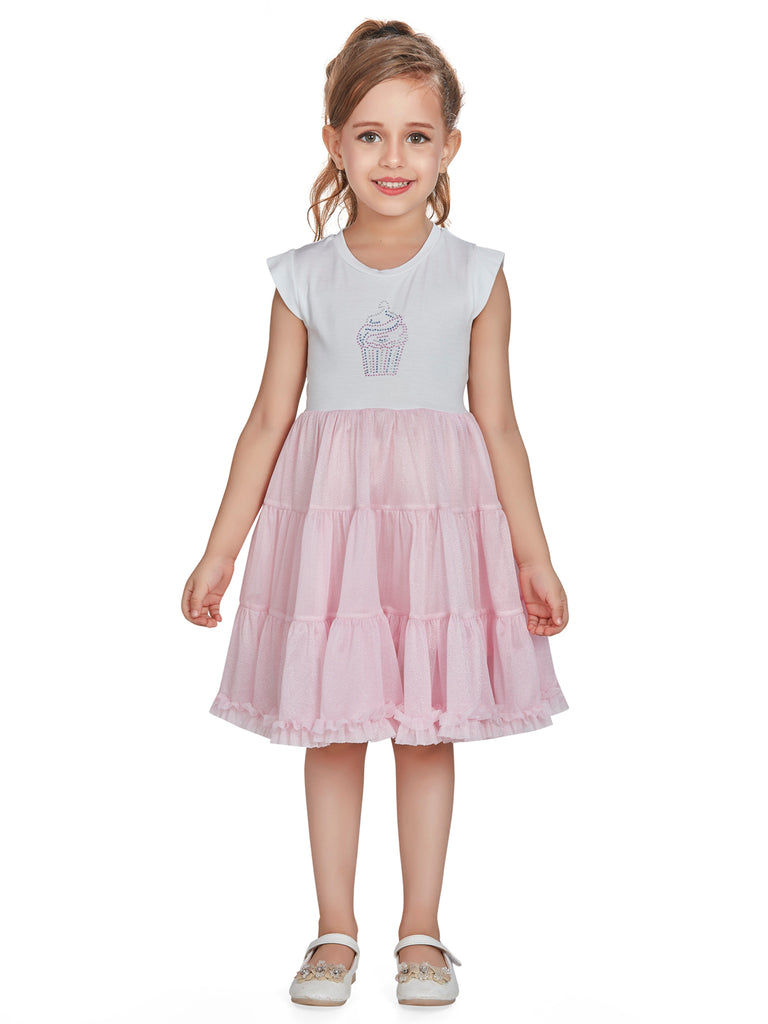 Girls Foiled Dress with Jacket 16247