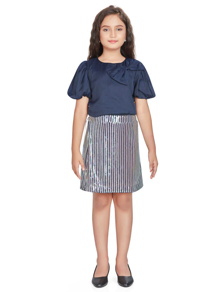 Girls Sequins Skirt with Top 16286