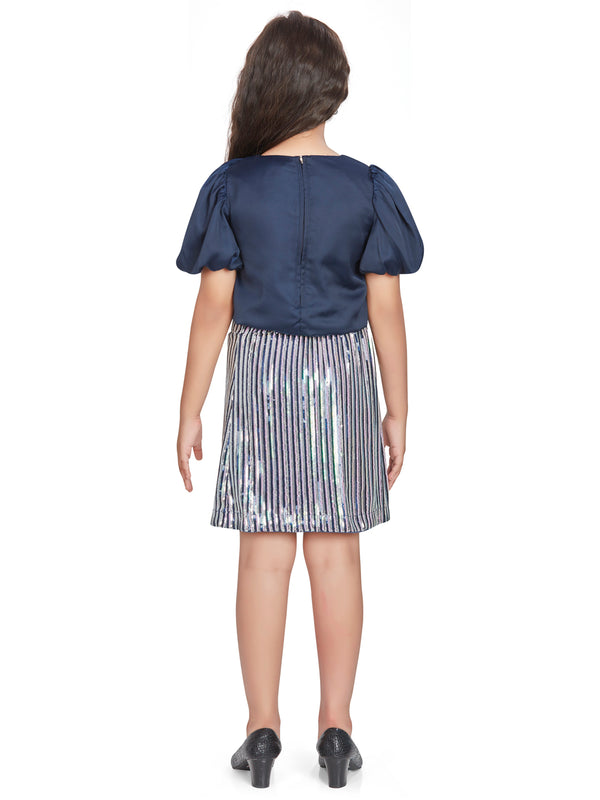 Girls Sequins Skirt with Top 16286