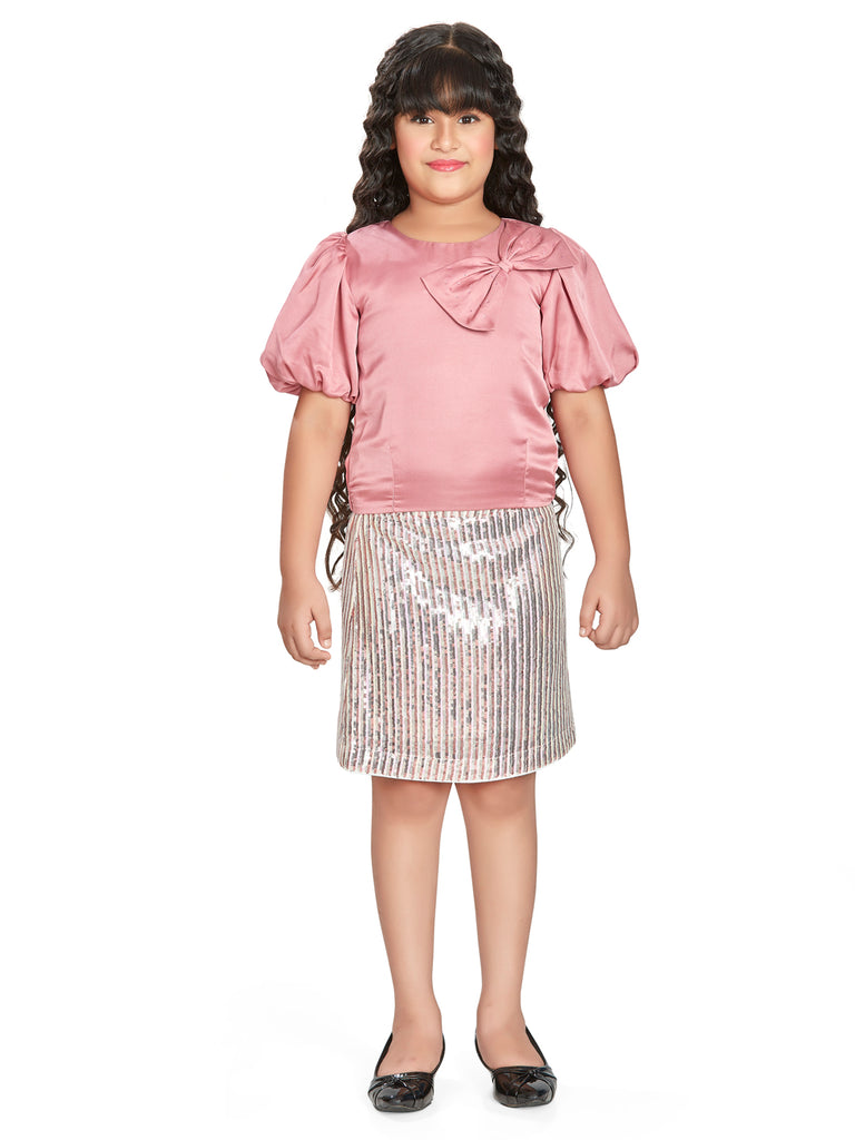 Girls Sequins Skirt with Top 16286