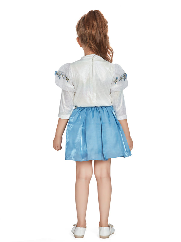 Girls Embroidered Skirt with Top 16317