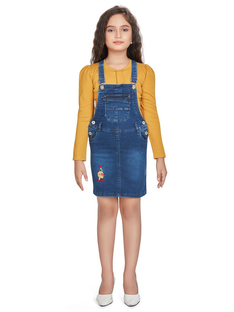 Girls Trendy Top with Dungaree 16324