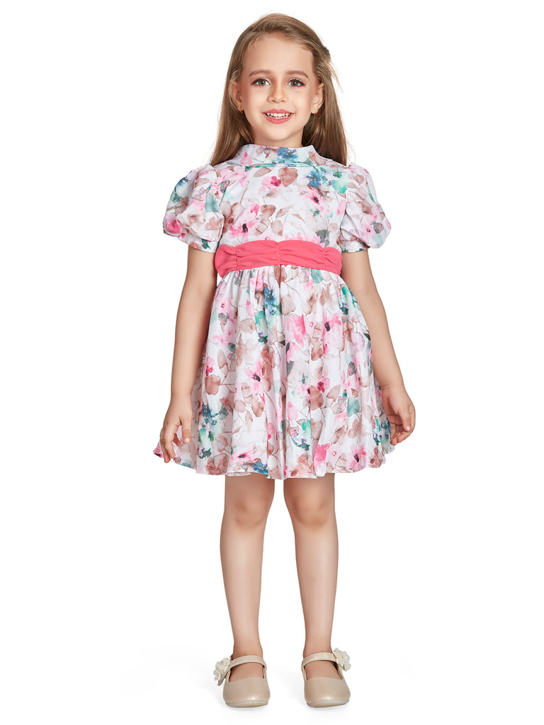 Girls Floral Print Dress 18051