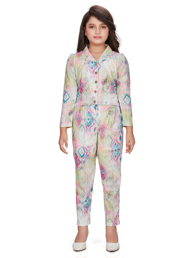 Girls Abstract Print Pant with Top 16688