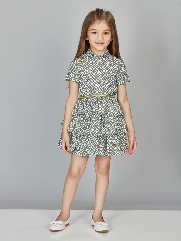 Girls Checkered Dress 18047