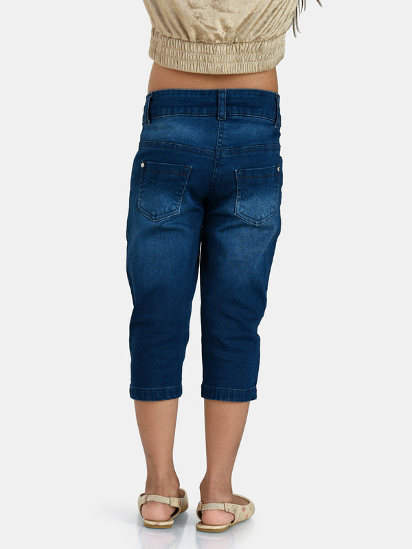 Girls Denim Capri 18121