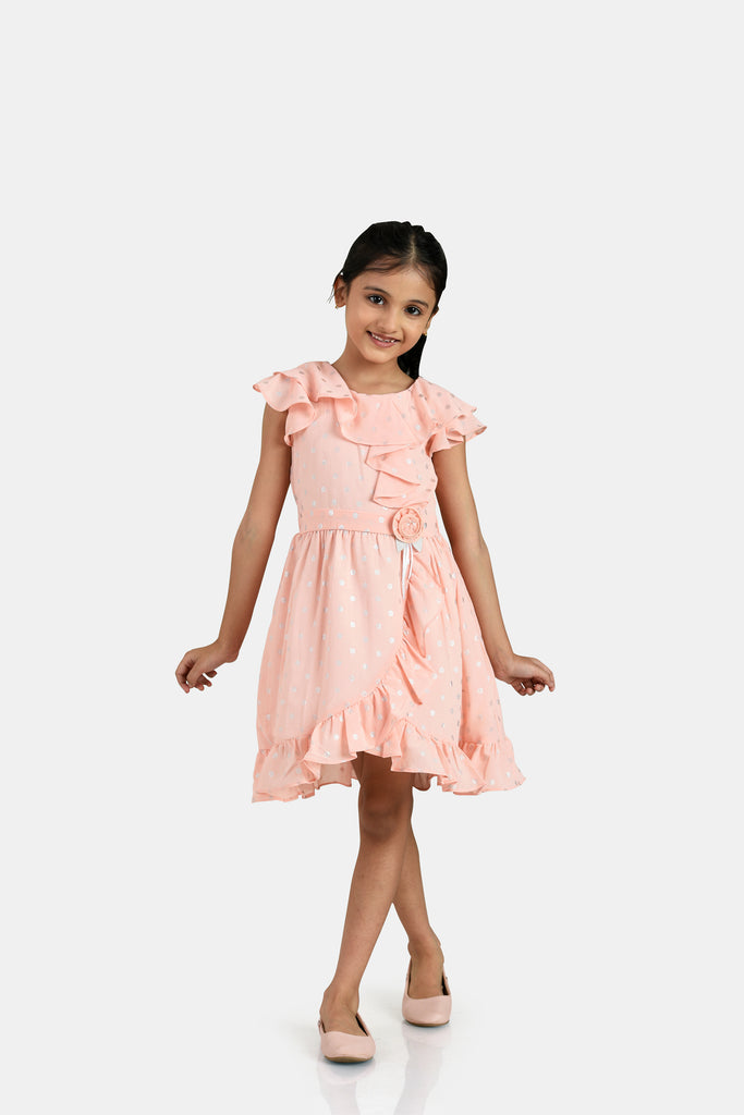 Girls Polka Dots Print Dress 18150
