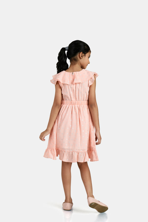 Girls Polka Dots Print Dress 18150