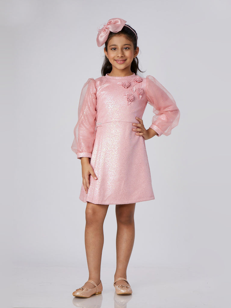Peppermint Girls Foiled Dress with Legging 15066 1