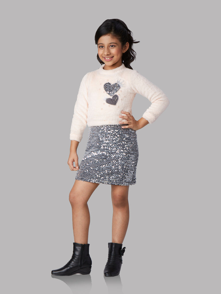 Peppermint Girls Sequins Dress with Legging 15324 1
