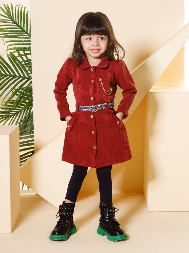 Girls Trendy Dress Belt with Legging 15341
