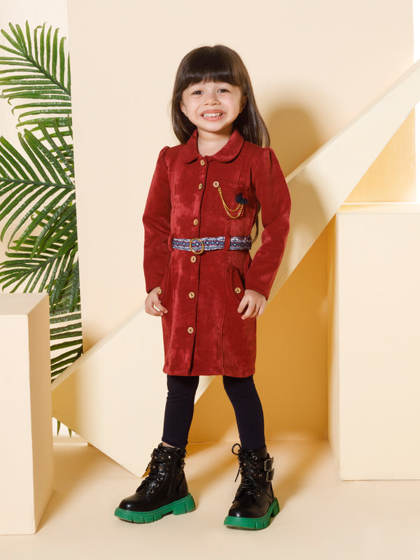 Girls Trendy Dress Belt with Legging 15341