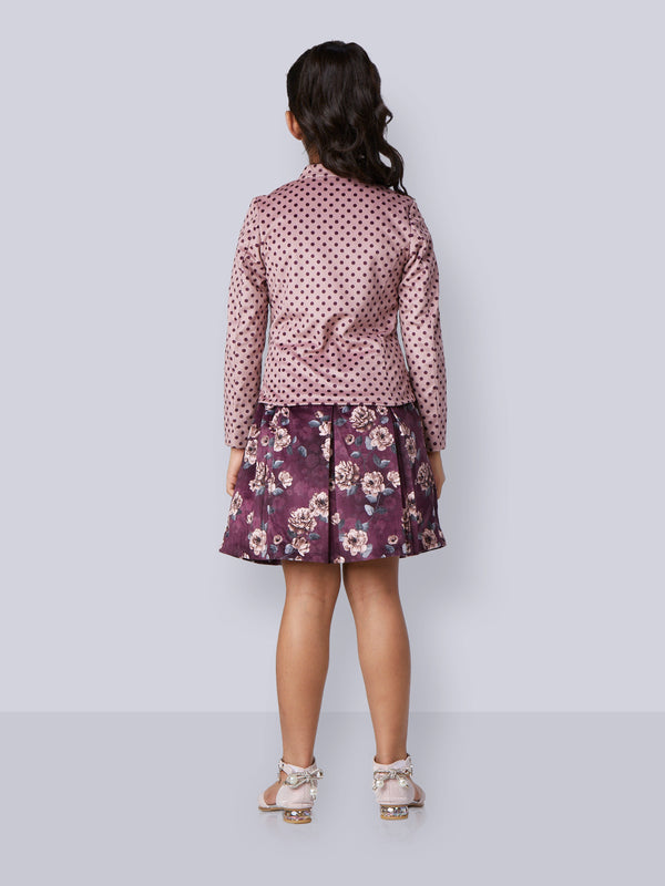 Peppermint Girls Velvet Skirt Top with Legging 15387 2