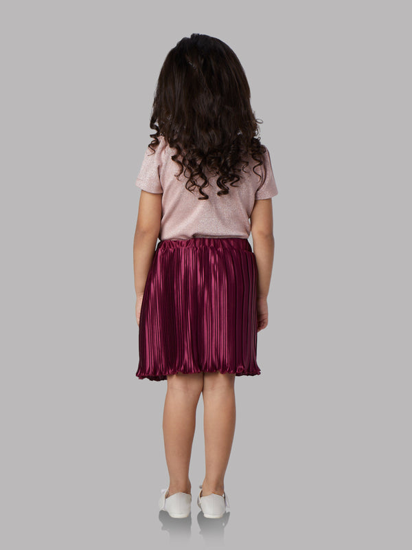 Peppermint Girls Glitter Top with Skirt 15519 2