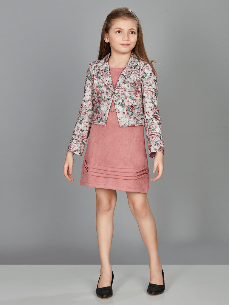 Peppermint Girls Floral Print Dress with Jacket 16181 1