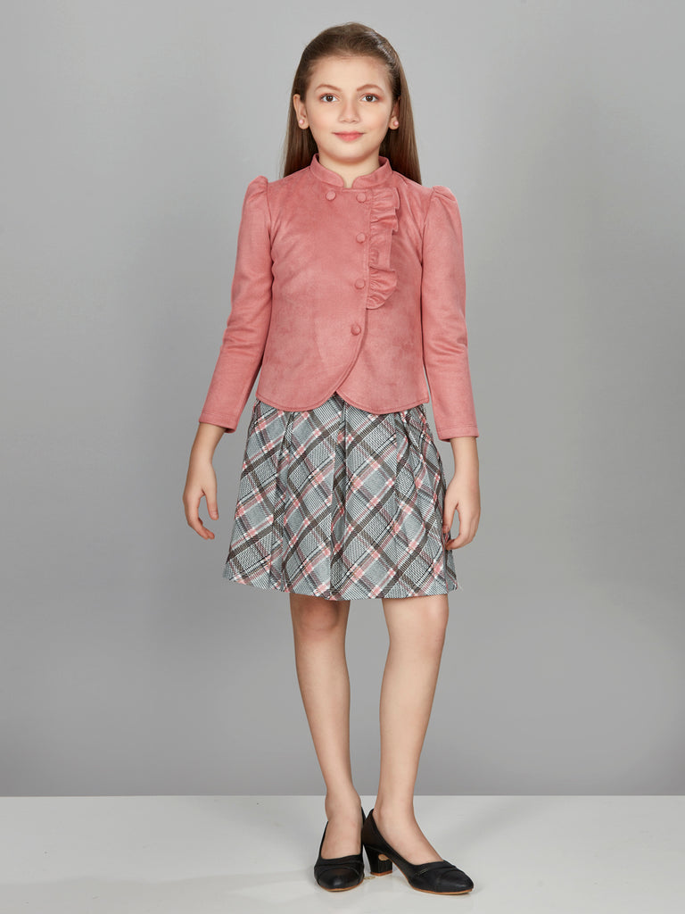 Peppermint Girls Checkered Top with Skirt 16188 1