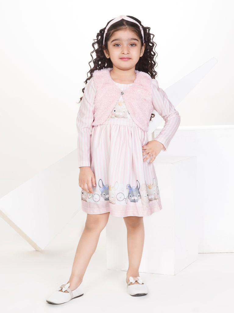 Girls Party Dress with Shrug 16294