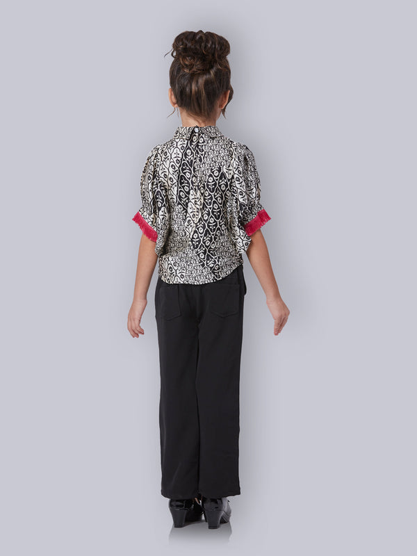 Girls Floral Print Pant with Top 16422