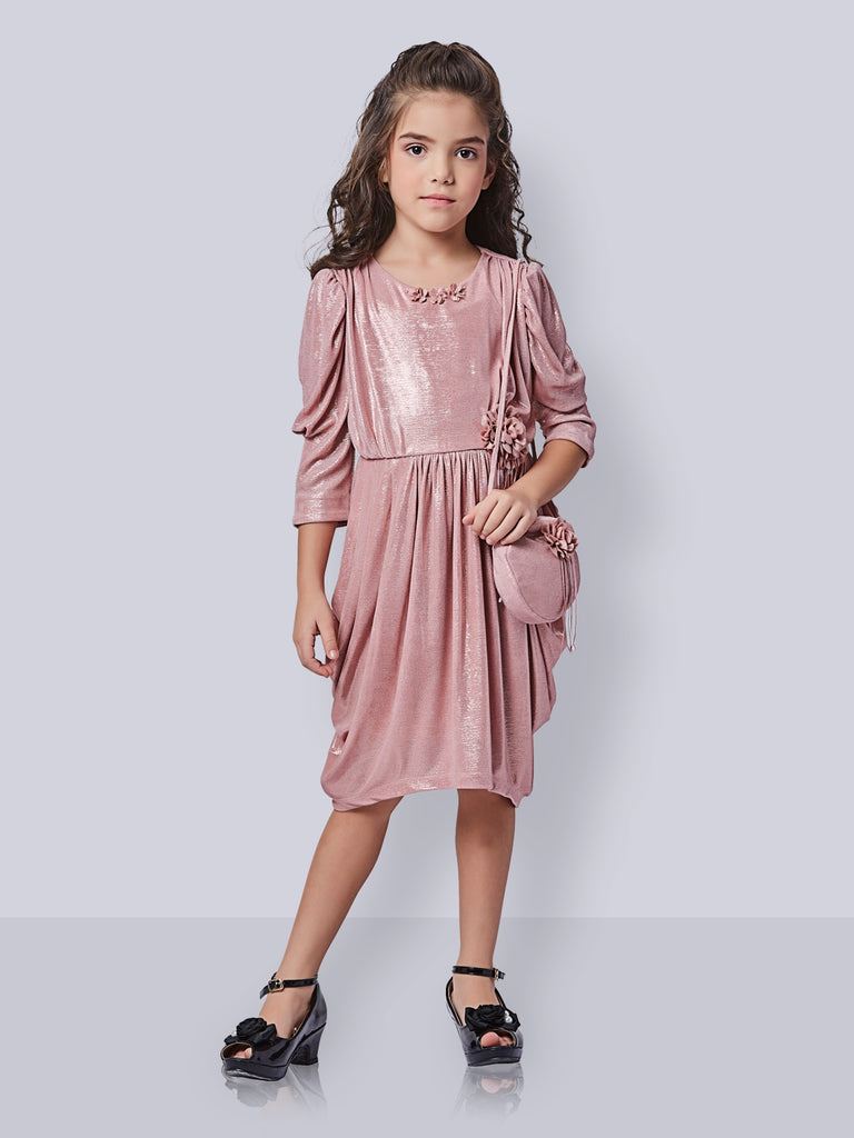 Girls Trendy Dress with Purse 16425