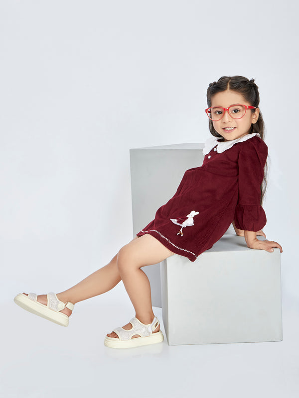 Girls Textured Dress 16513